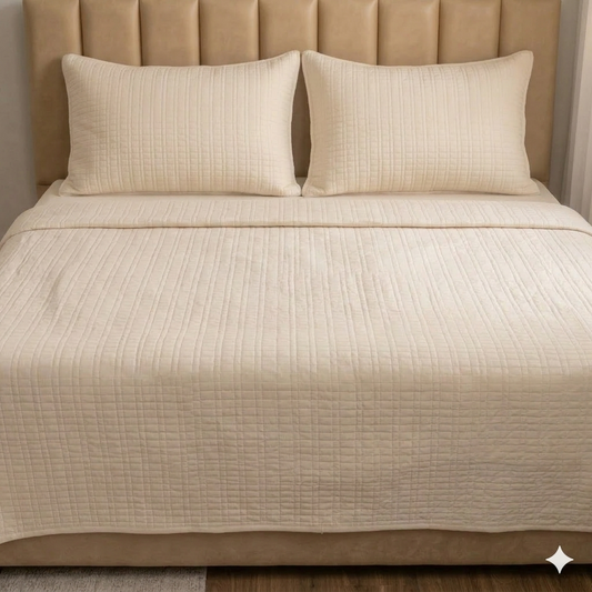 Cotton Brick Quilted Shams