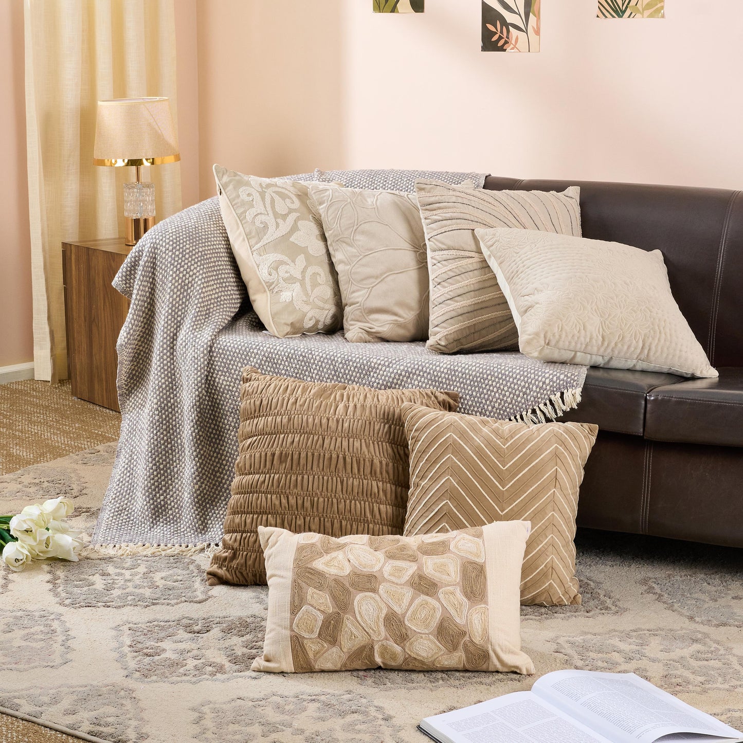 Textural Pebble Cushion