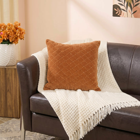 Cushion Cover Diamond Mustard