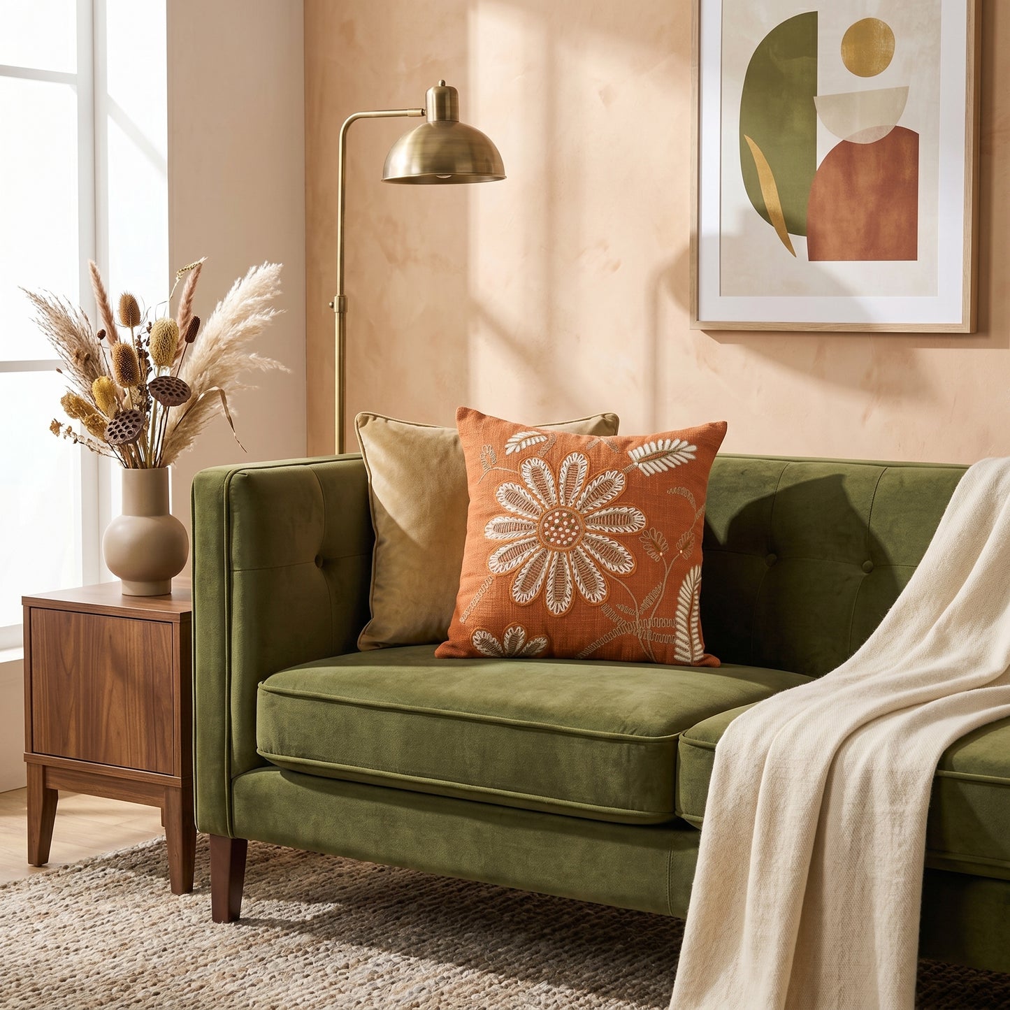 Cushion Cover Dahlia Mustard