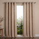 Heavy slub cotton curtain, full panel, Ivory