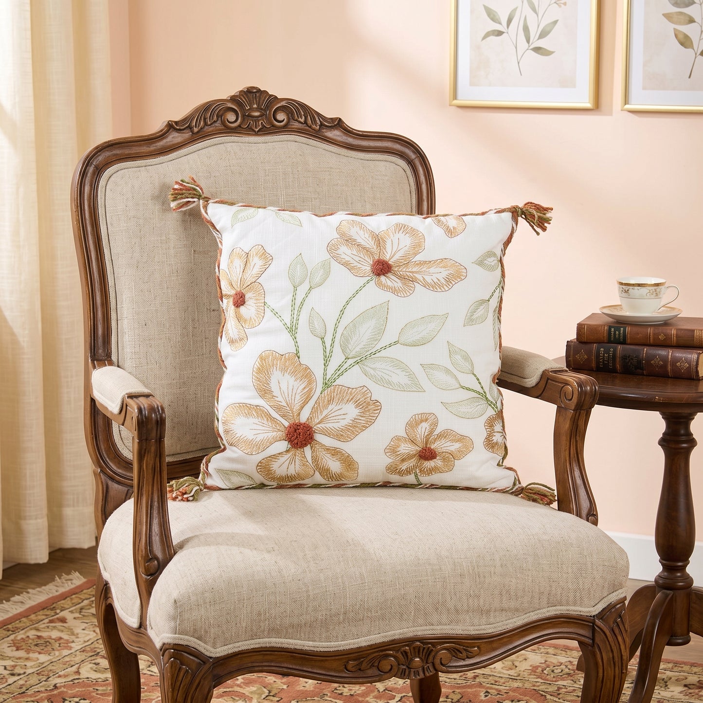 Cushion Cover Daisy Rust