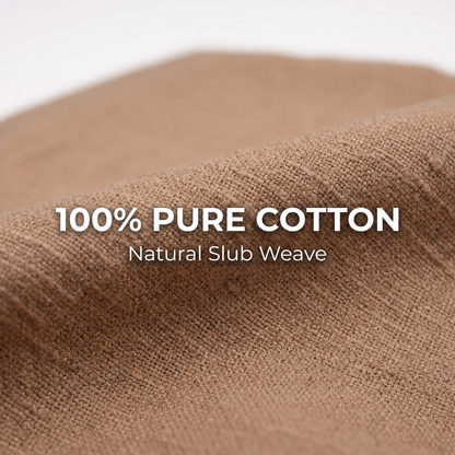 Cotton slub curtain, full panel, Beige