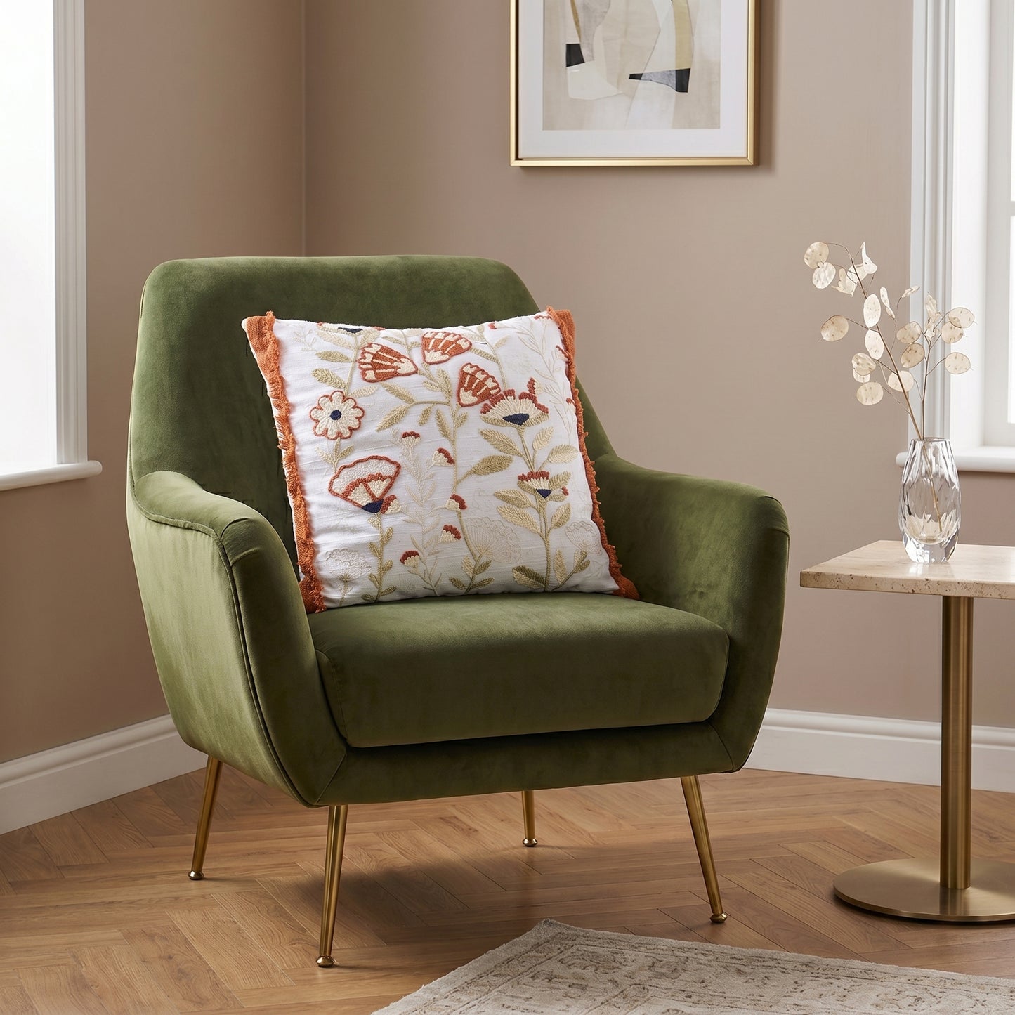 Cushion Cover Tulip Rust