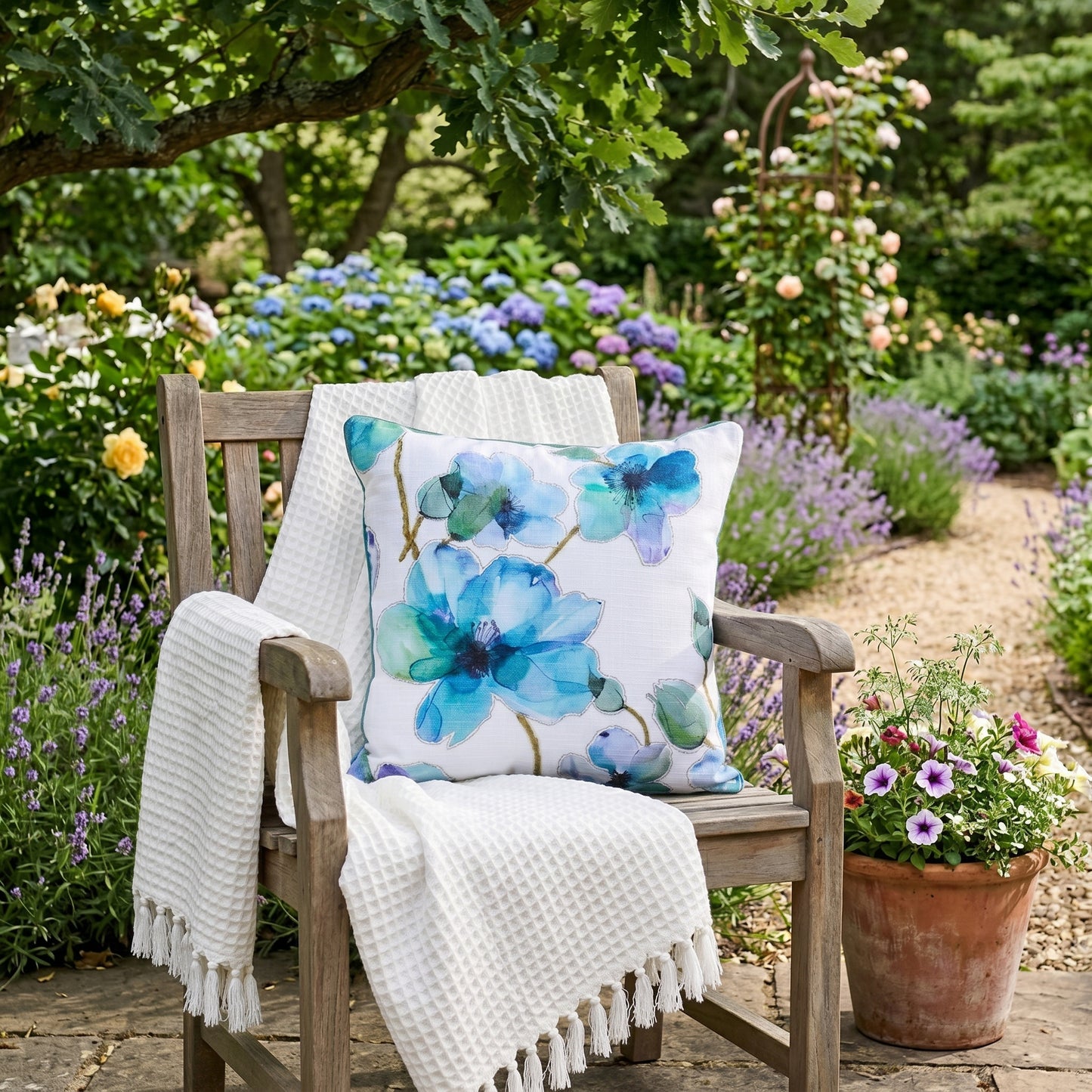 Cushion Cover Dahlia Blue
