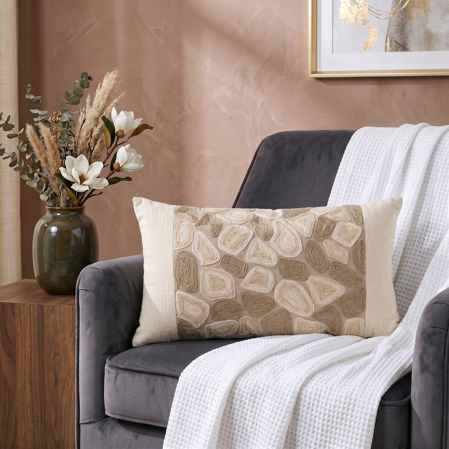 Textural Pebble Cushion