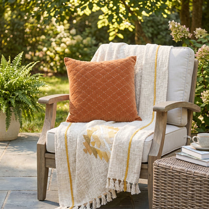 Cushion Cover Diamond Mustard