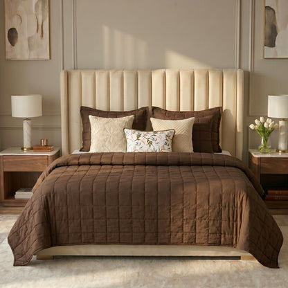 European Linen Grid Quilt set