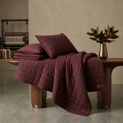 European Linen Grid Quilt set