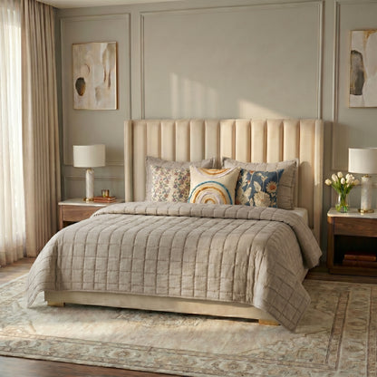 European Linen Grid Quilt