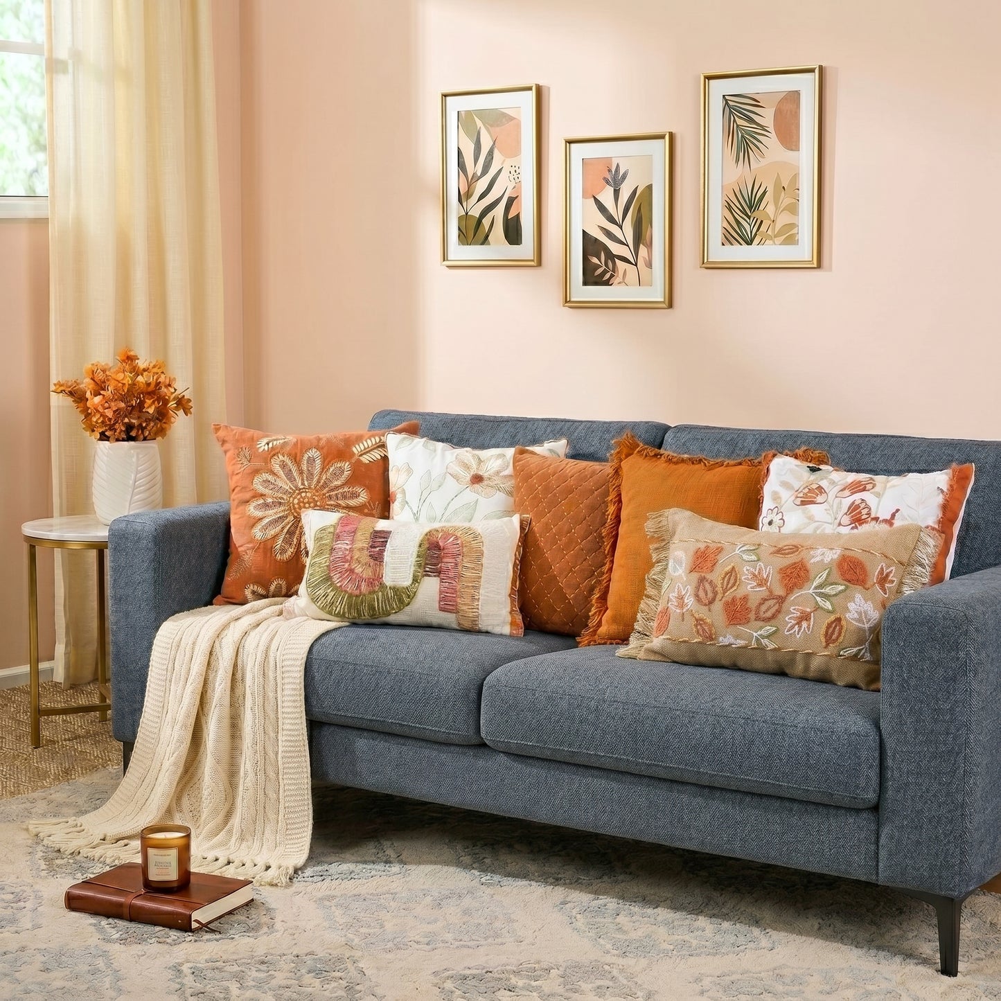Cushion Cover Tulip Rust