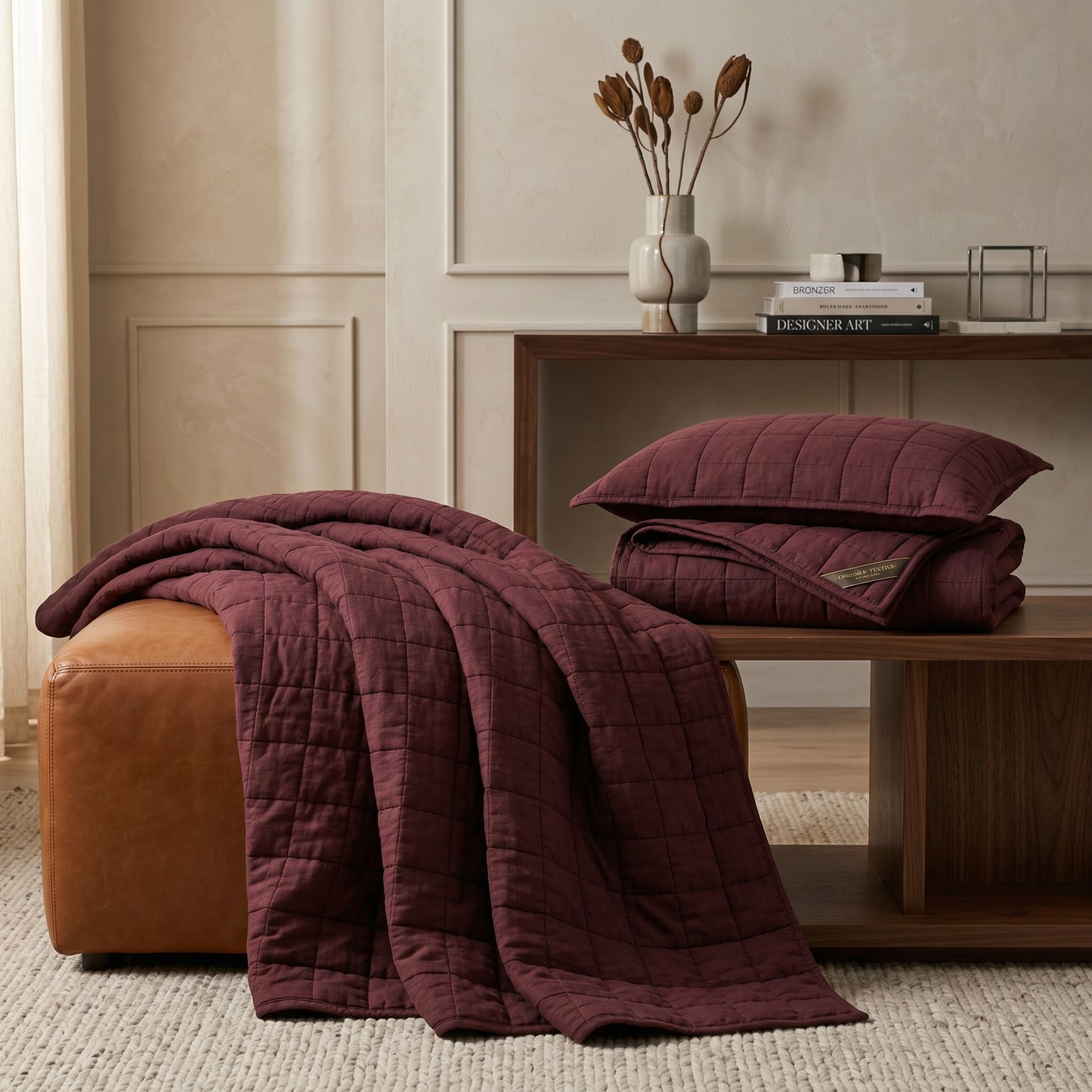 European Linen Grid Quilt