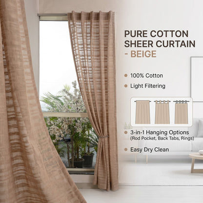 Elysion Pure Cotton Sheer Curtains