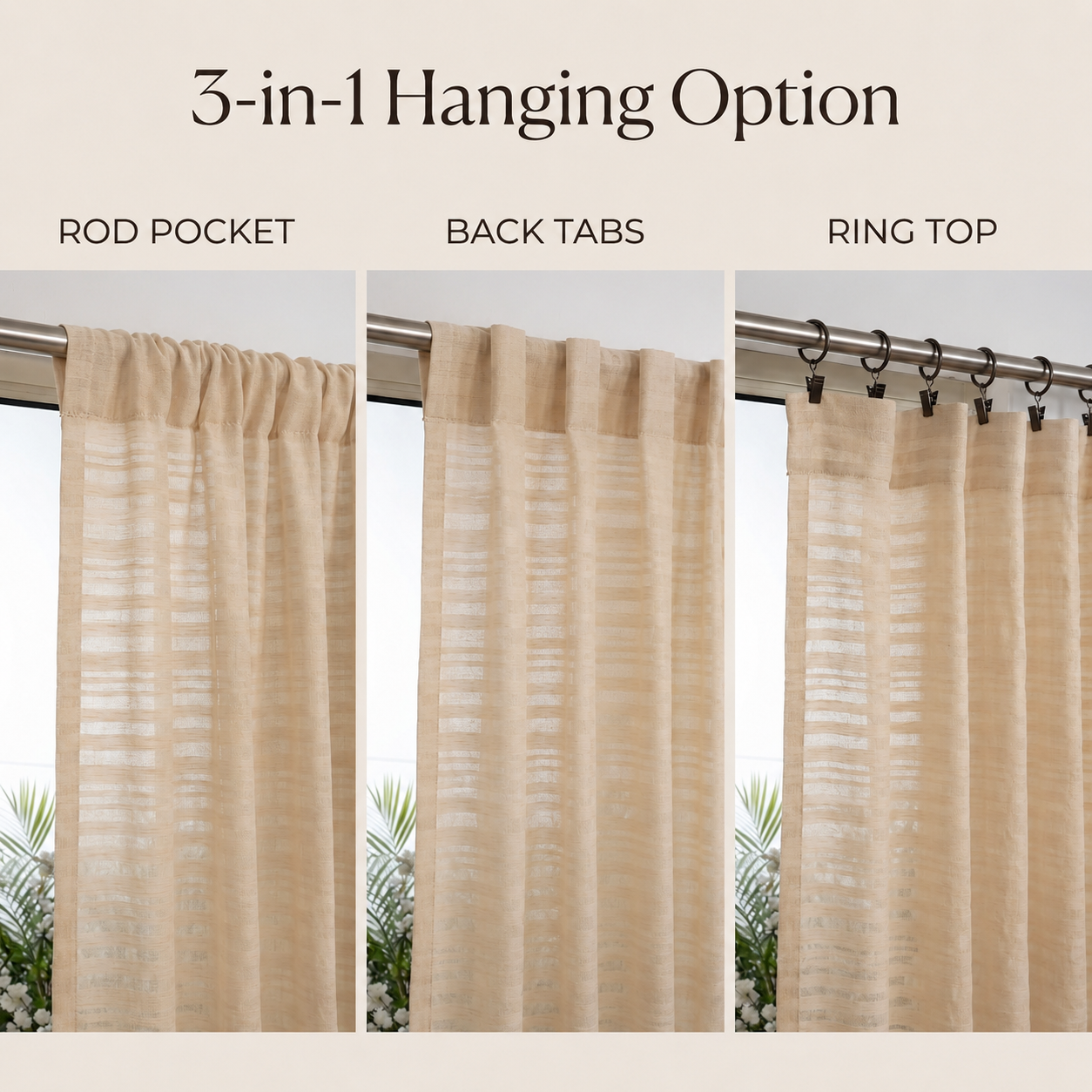 Pure Cotton Sheer Curtains - Nightfall