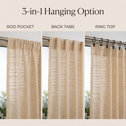Pure Cotton Sheer Curtains - Nightfall