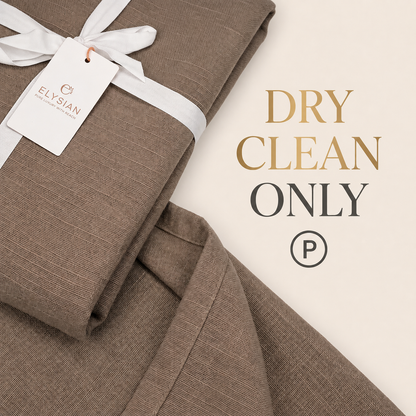 Cotton slub curtain showing textured weave detail, Dark Grey