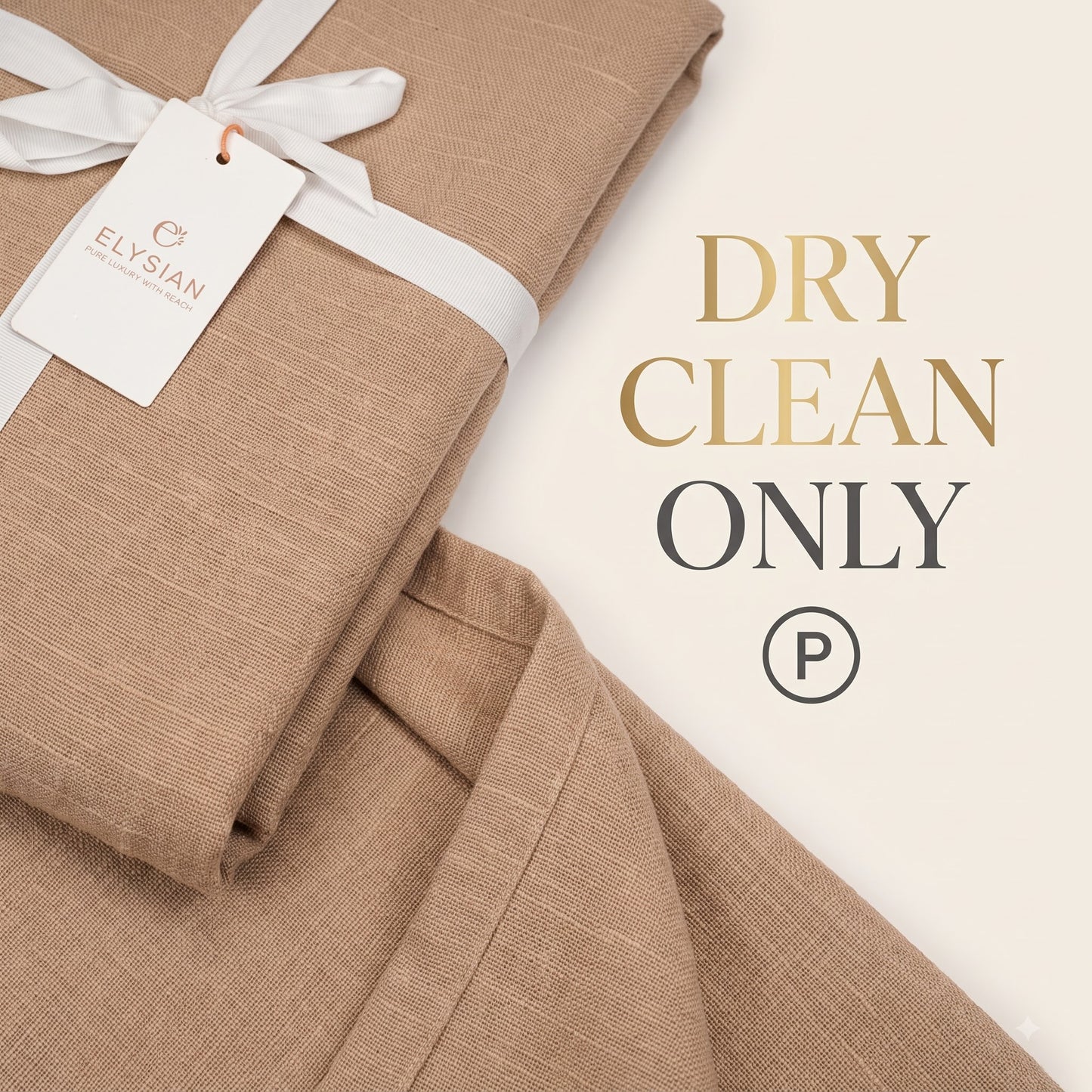 Cotton slub curtain, full panel, Beige