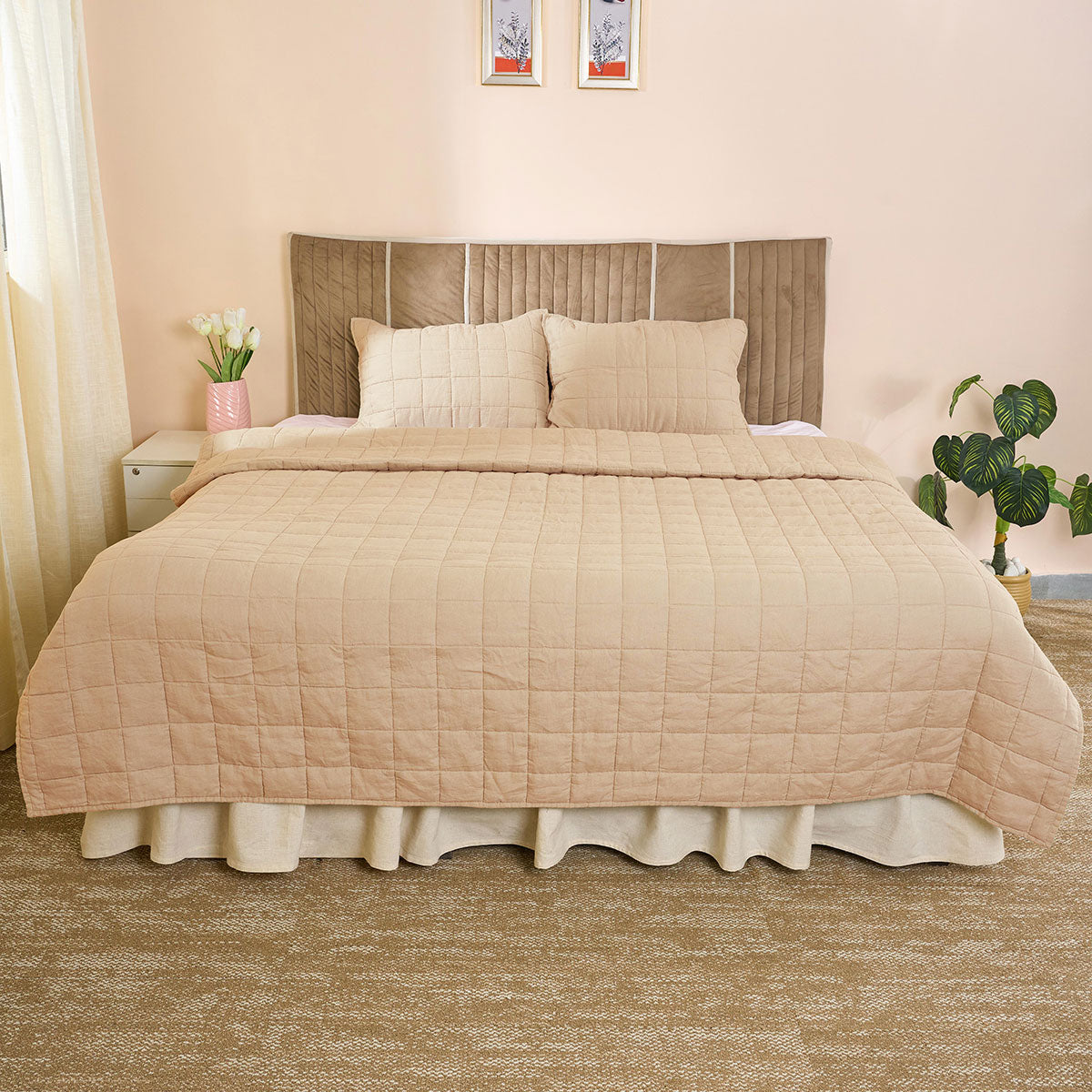 European Linen Grid Quilt