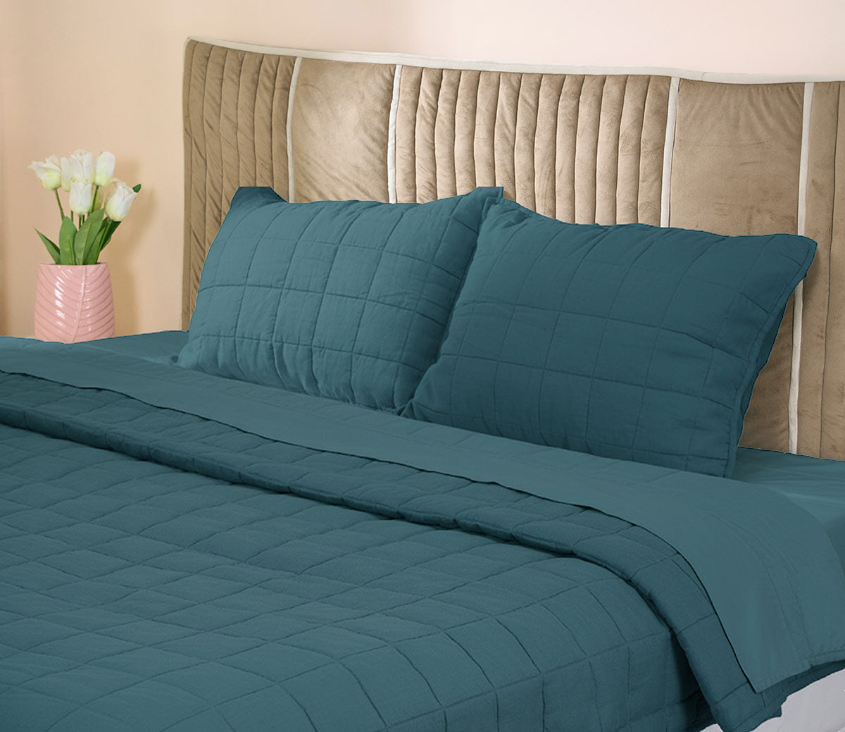 European Linen Grid Quilt