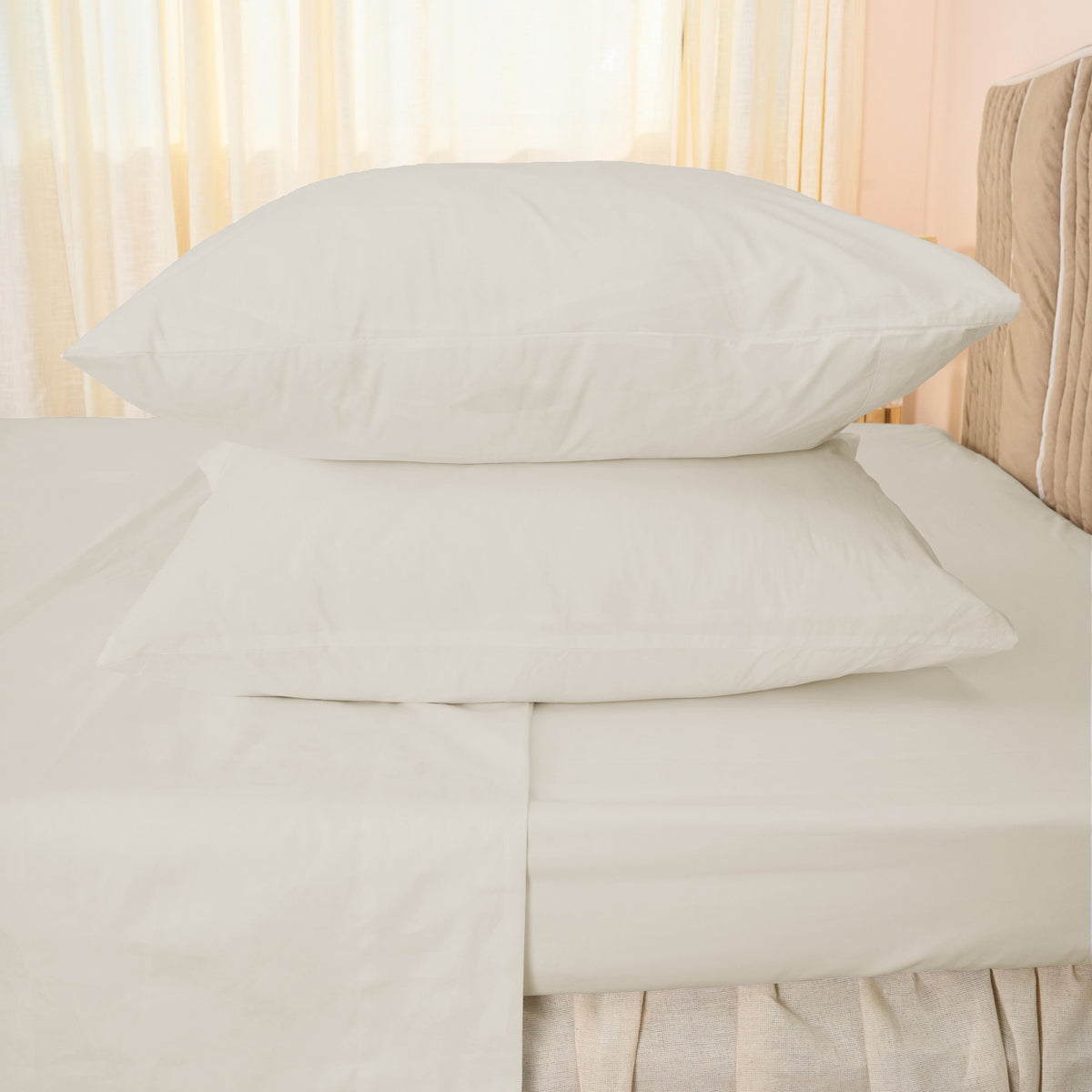 Organic Percale Fitted Sheet set