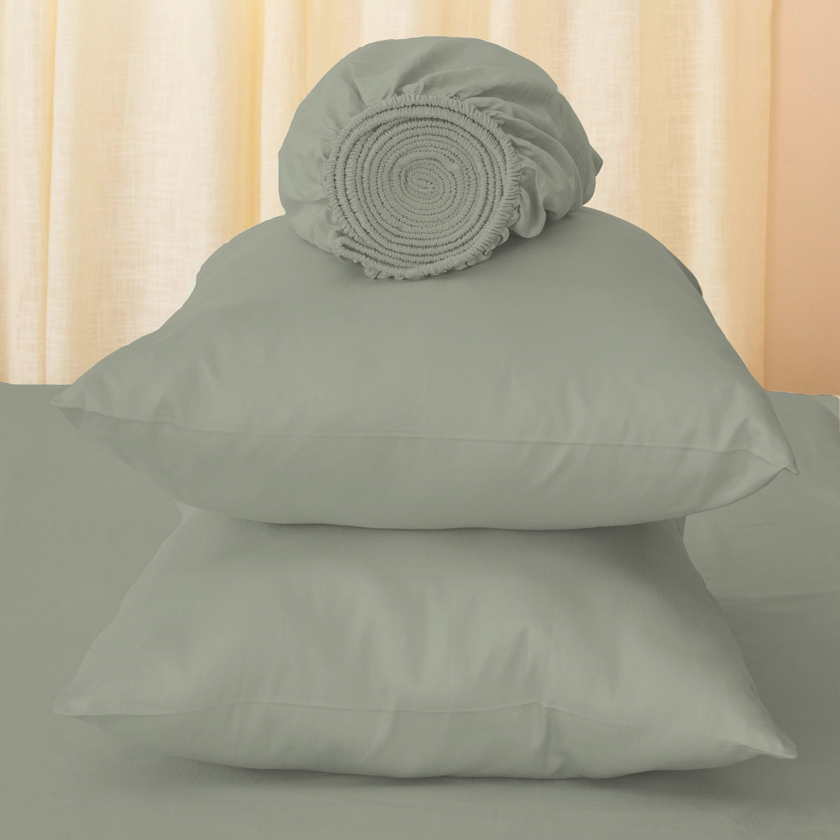 Organic Sateen Fitted Sheet set