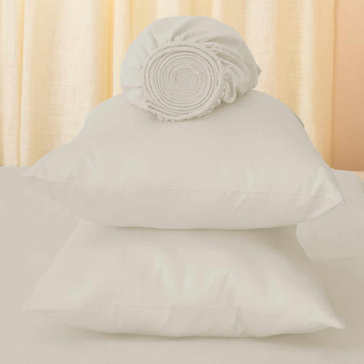 Organic Sateen Fitted Sheet set