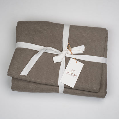 Pure Cotton Slub Curtain Dark Grey