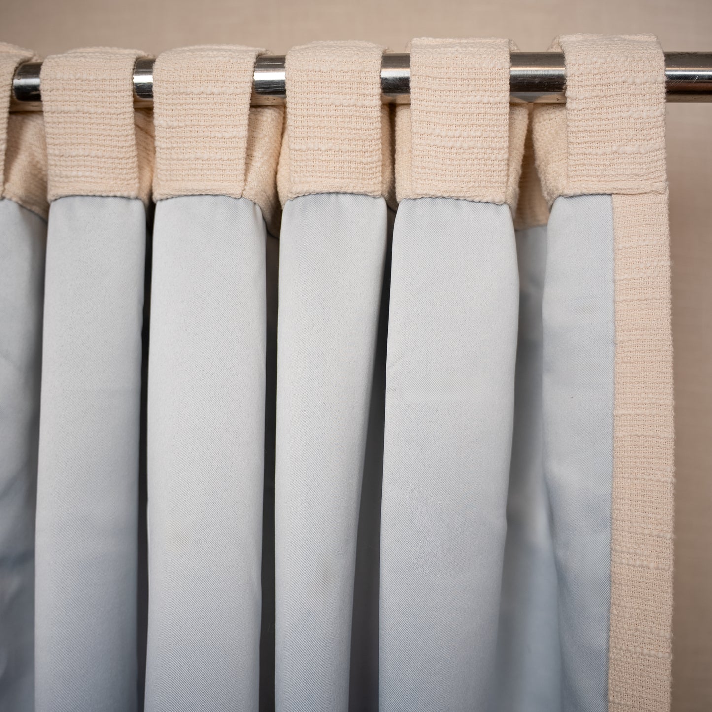 Heavy slub cotton curtain, full panel, Ivory
