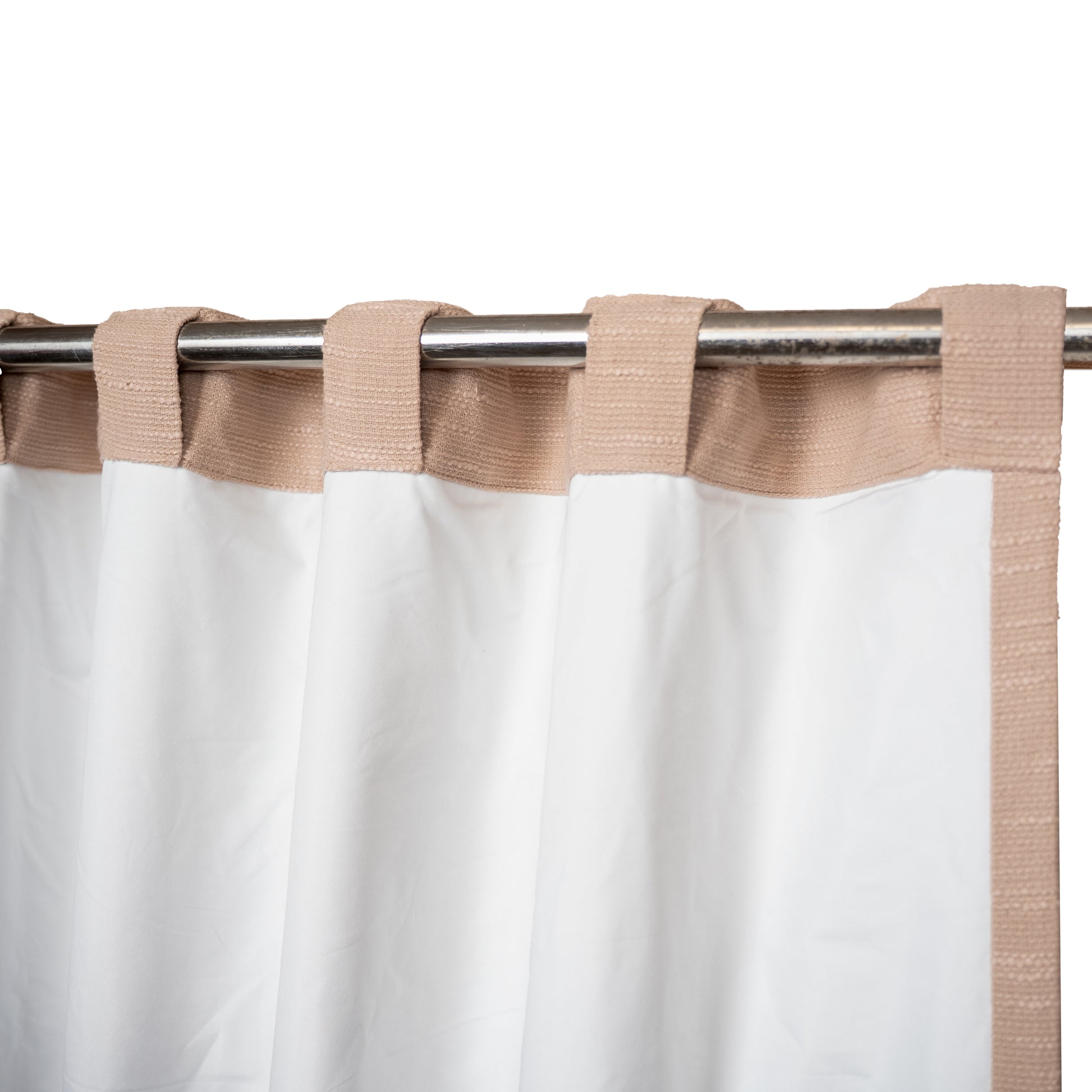 Heavy slub cotton curtain, full panel, Beige