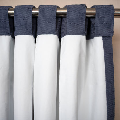 Heavy slub cotton curtain, full panel, Nightfall