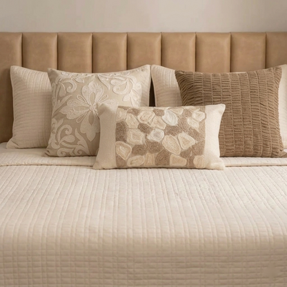 Cotton Brick Quilt set Ivory