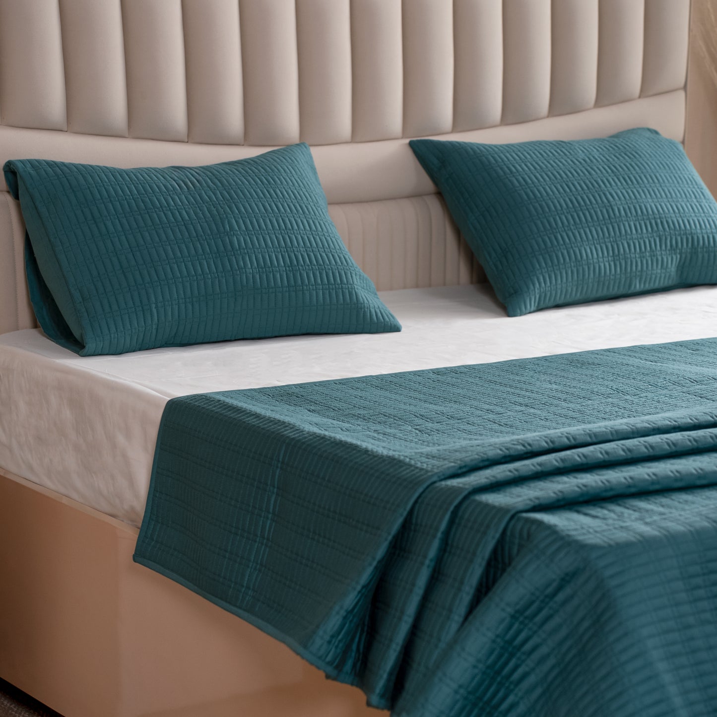 Cotton Brick Quilted Shams