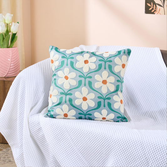 Cushion Cover Daisy Green