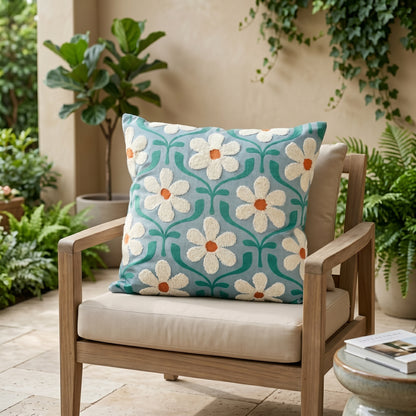 Cushion Cover Daisy Green