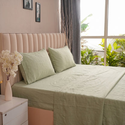 European Linen Flat Sheet set