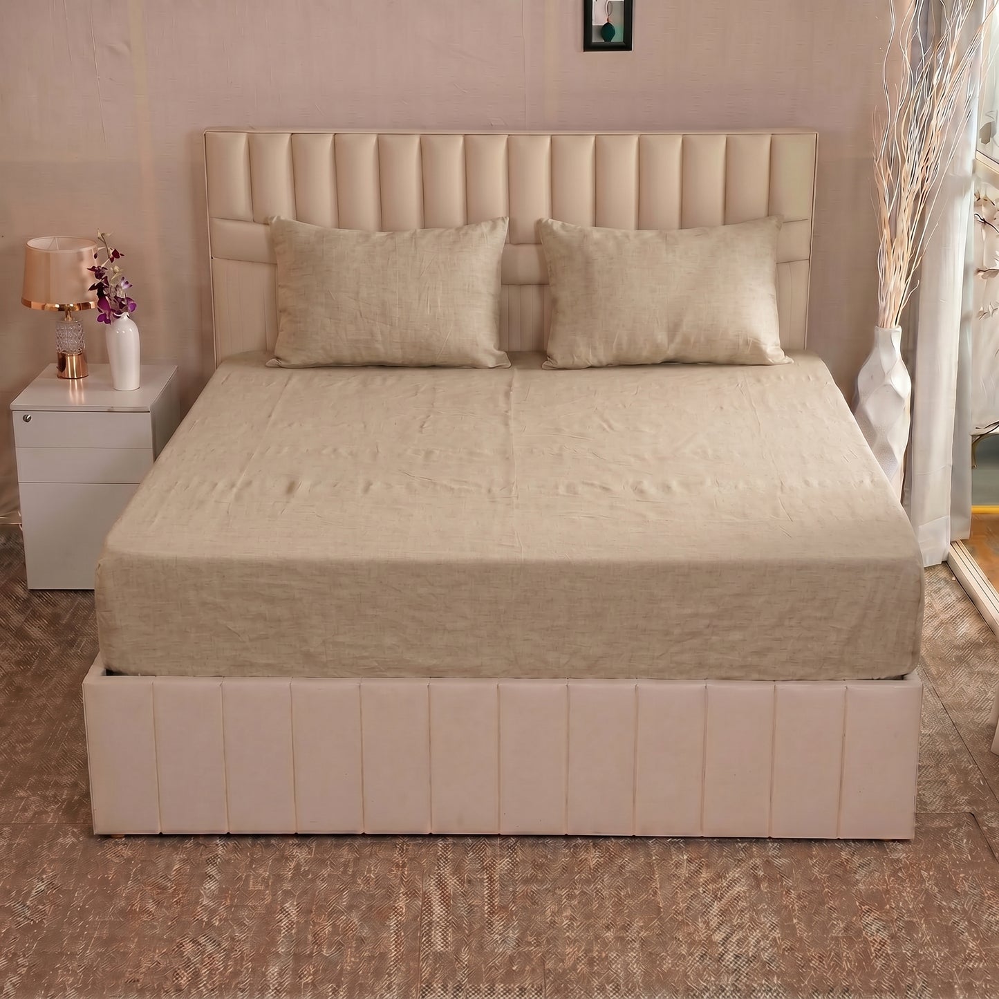 European Linen Flat Sheet set
