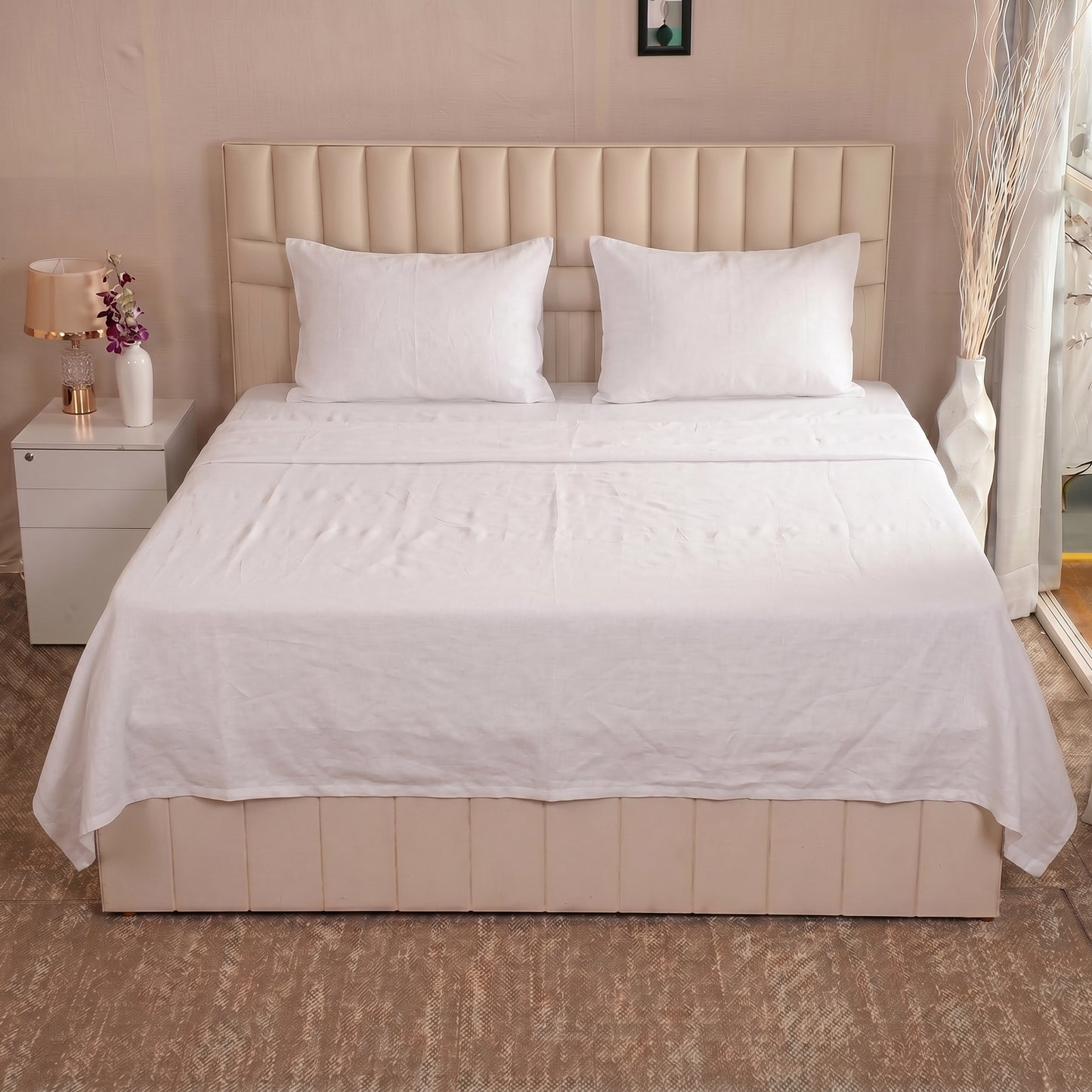 European Linen Flat Sheet set