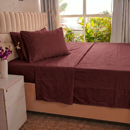 European Linen Flat Sheet set