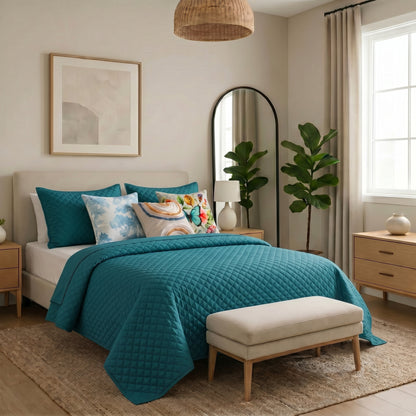 Cotton Diamond Quilt set
