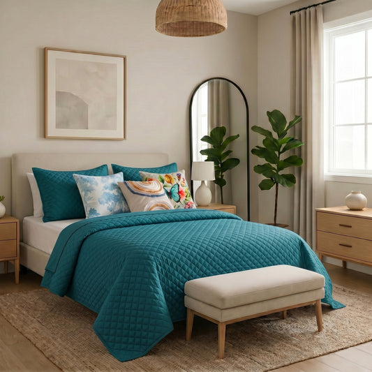 Cotton Diamond Quilt set