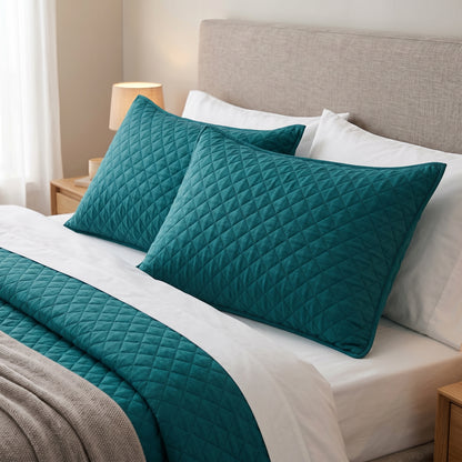 Cotton Diamond Quilted Shams