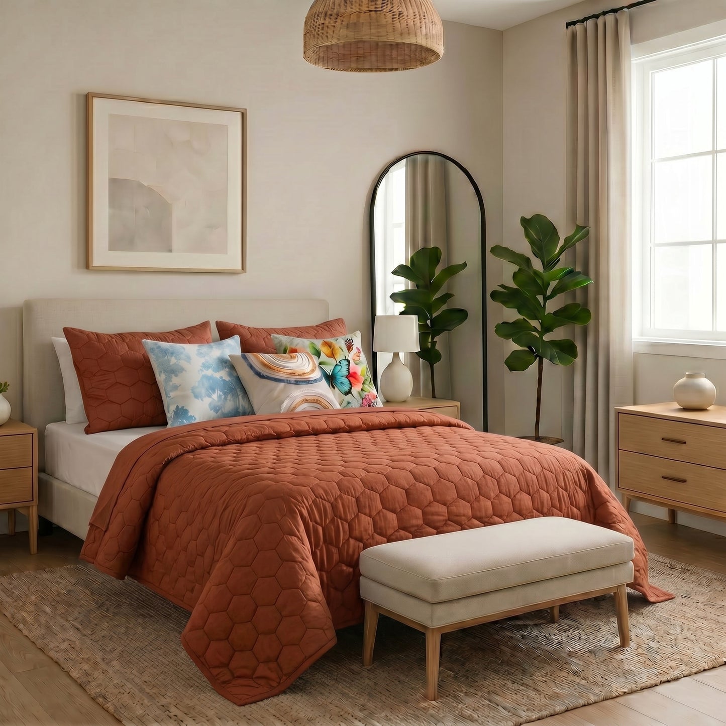 Cotton Honey comb Quilt