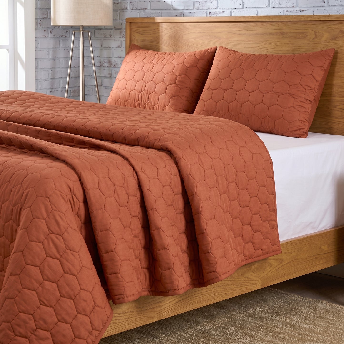 Cotton Honey comb Quilted Shams