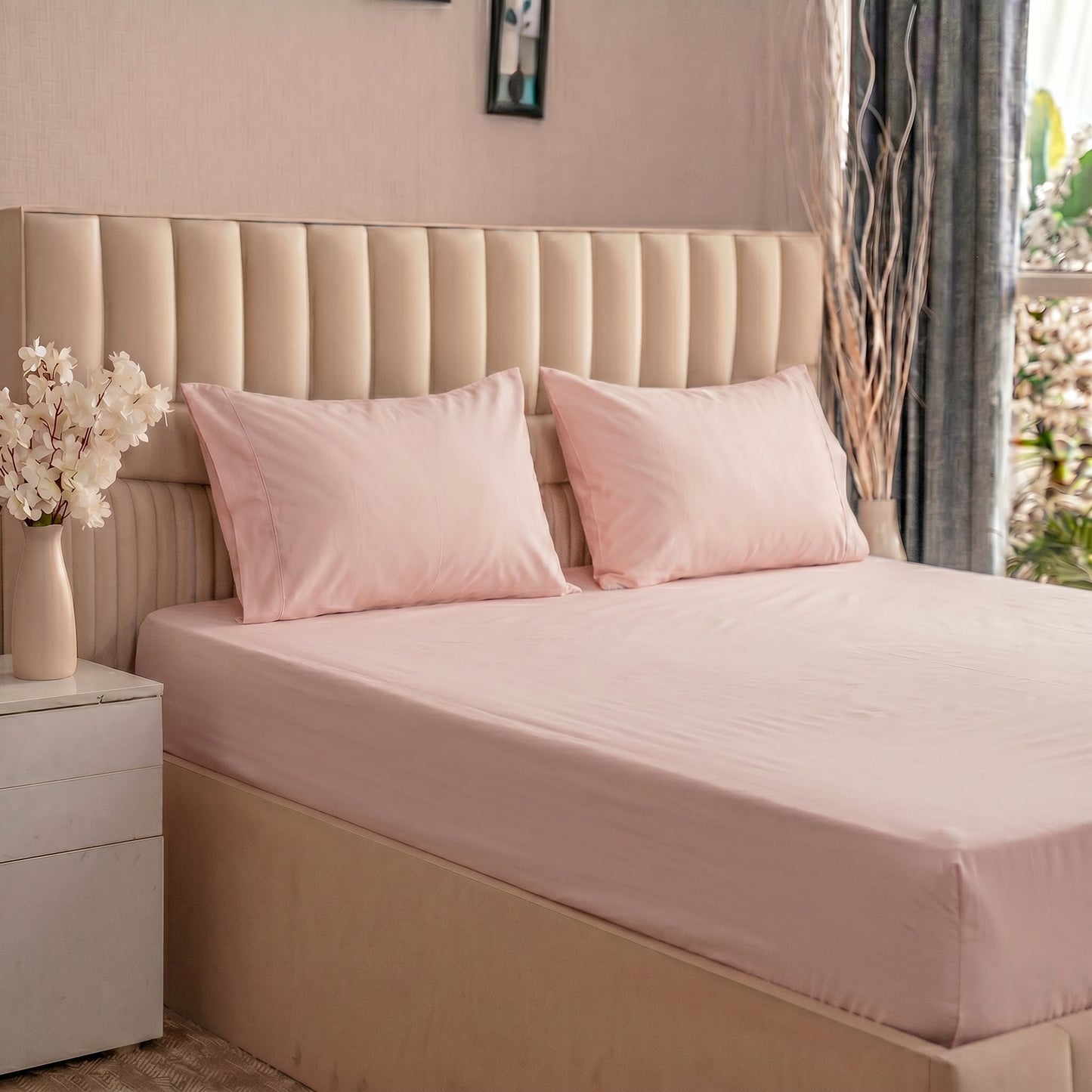 Organic Percale Fitted Sheet set