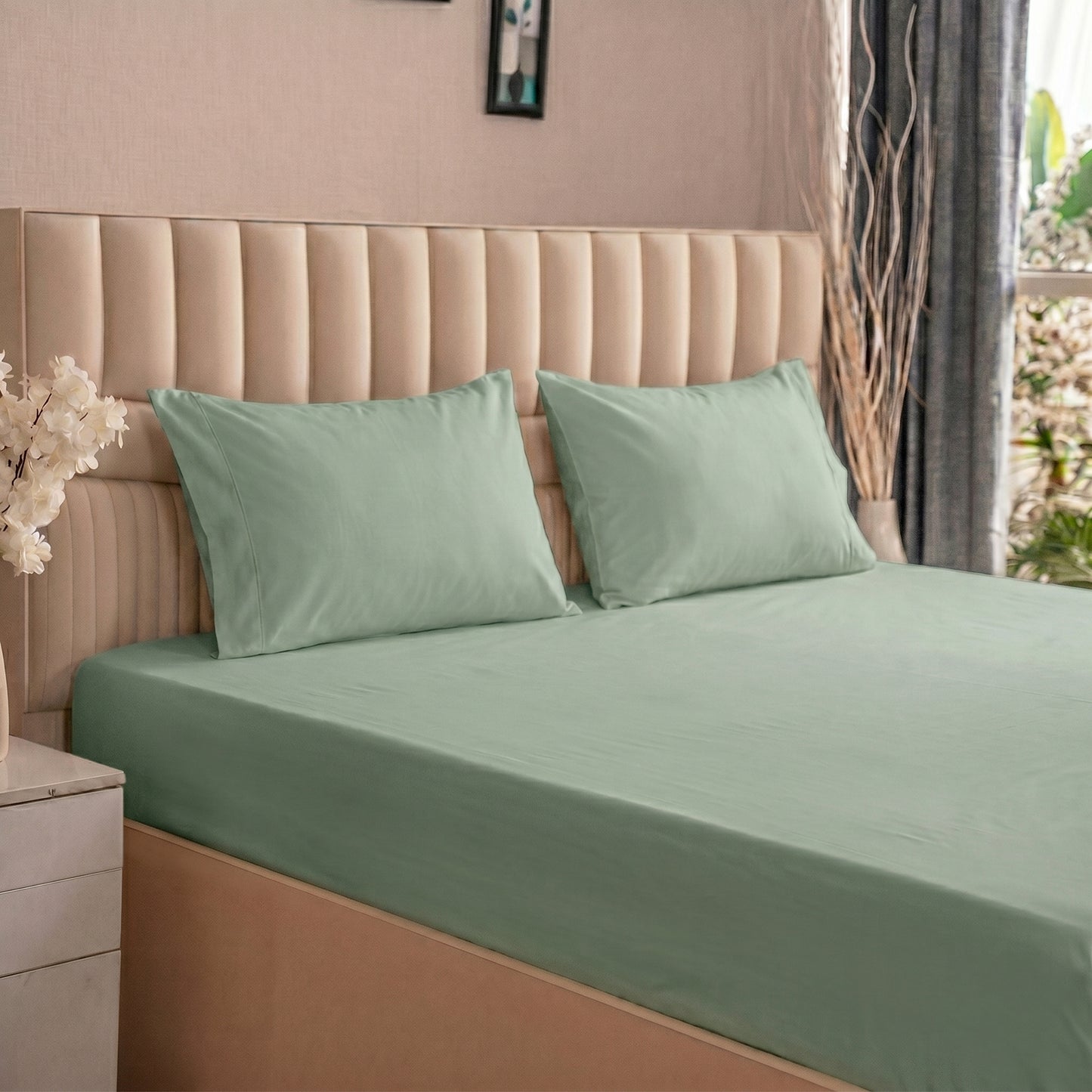 Organic Sateen Fitted Sheet set