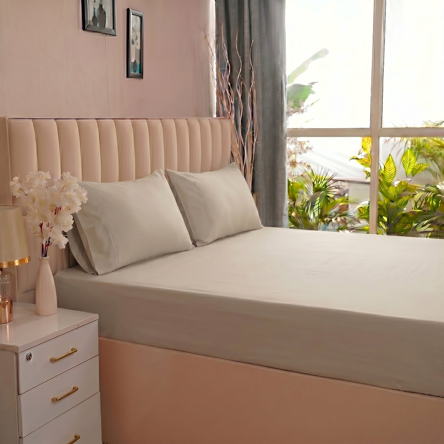 Organic Percale Fitted Sheet set