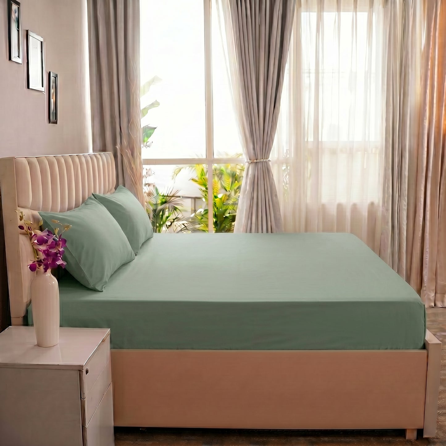 Organic Sateen Fitted Sheet set