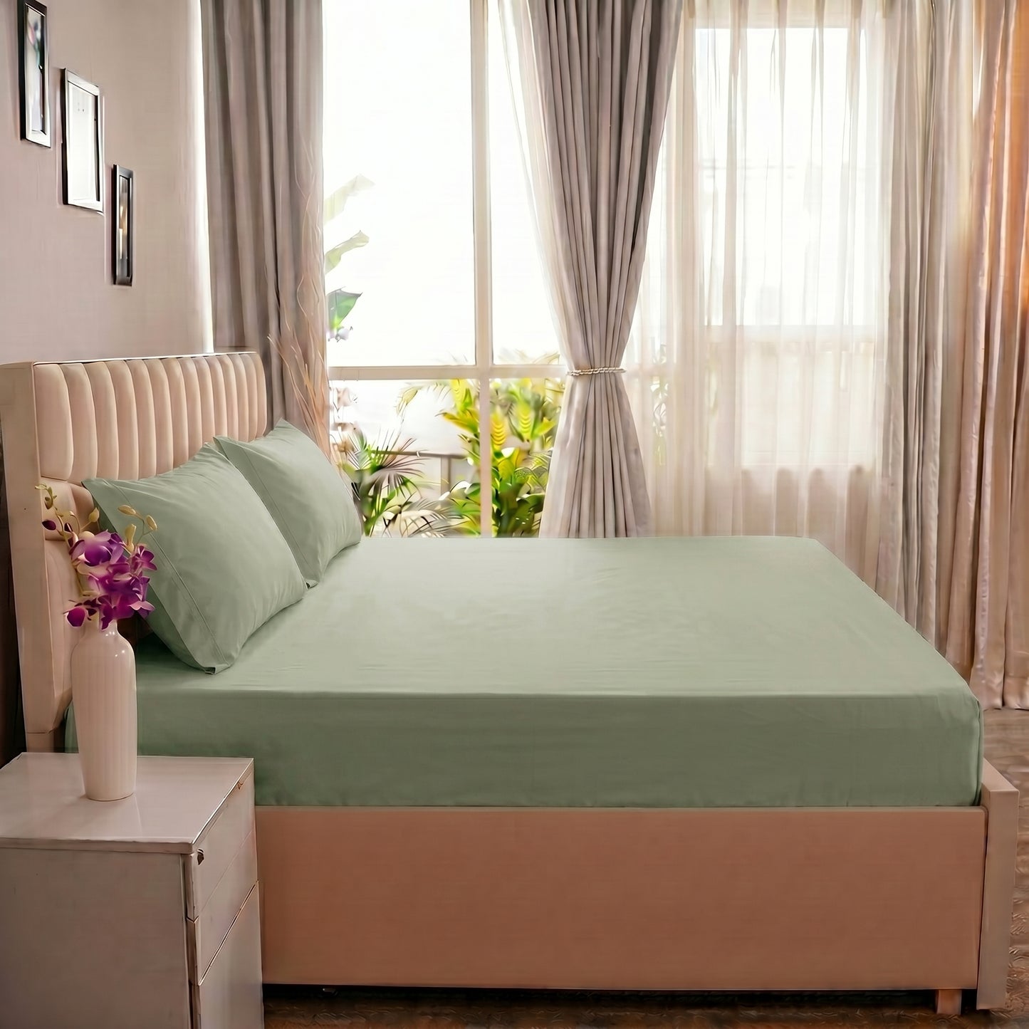Organic Percale Fitted Sheet set