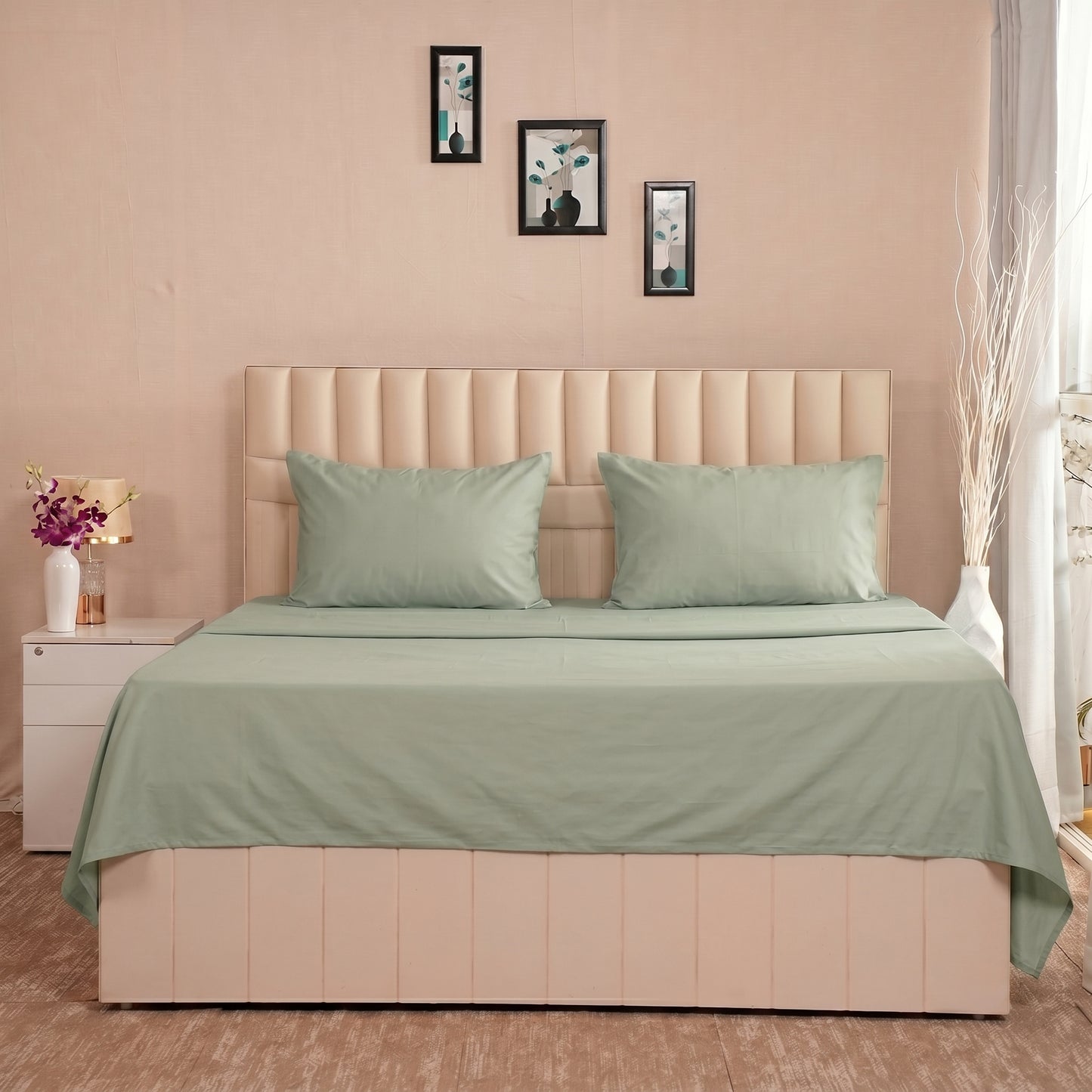 Organic Percale Flat Sheet set