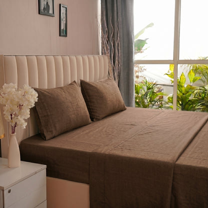 European Linen Flat Sheet set
